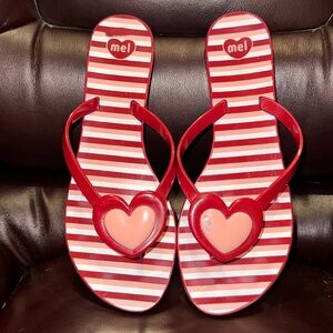 Melissa Heart Jelly Flip Flops